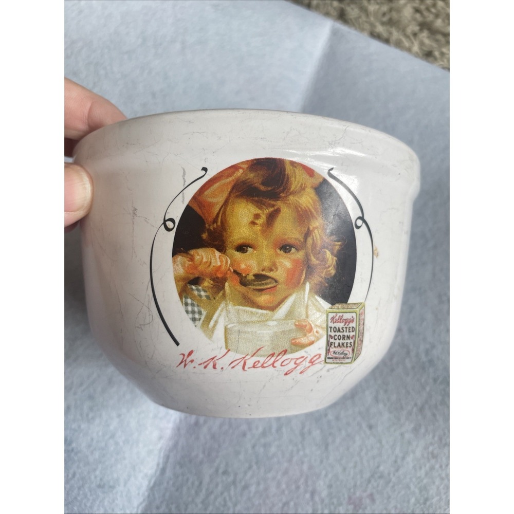 WK Kellogg Houston Harvest Kelloggs Corn Flakes Cereal Bowl 2001